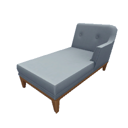 TS4 Sectional couch, long, right - light blue