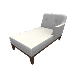 TS4 Sectional couch, long, right - white