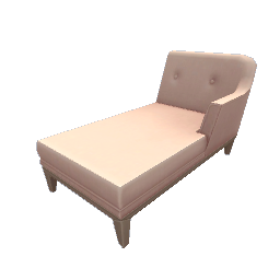 TS4 Sectional couch, long, right - light pink