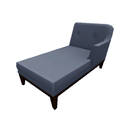 TS4 Sectional couch, long, right - blue