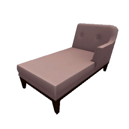 TS4 Sectional couch, long, right - pink