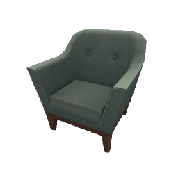 TS4 Sectional couch, armchair - green