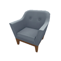 TS4 Sectional couch, armchair - light blue