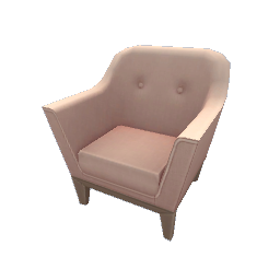 TS4 Sectional couch, armchair - light pink