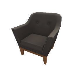 TS4 Sectional couch, armchair - black
