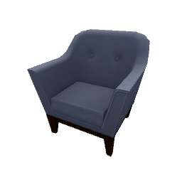 TS4 Sectional couch, armchair - blue