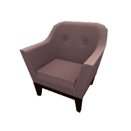 TS4 Sectional couch, armchair - pink