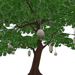 TS4 Tree with white lanterns