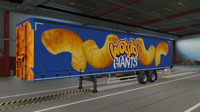 Wotsits vs Mayo Long Curtainsider Trailer Skin
