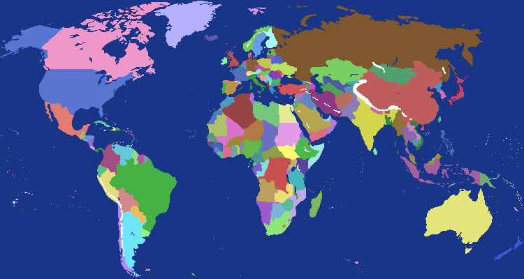 World Map - All Territories Independent