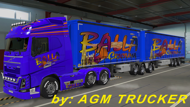 SKIN TRUCK VOLVOFH E REBOQUE PINTAVEL CERTA (CANAL BALLA CRICIUMA) - CANAL AGM TRUCKER
