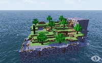 (composition) minecraft cliffside mansion