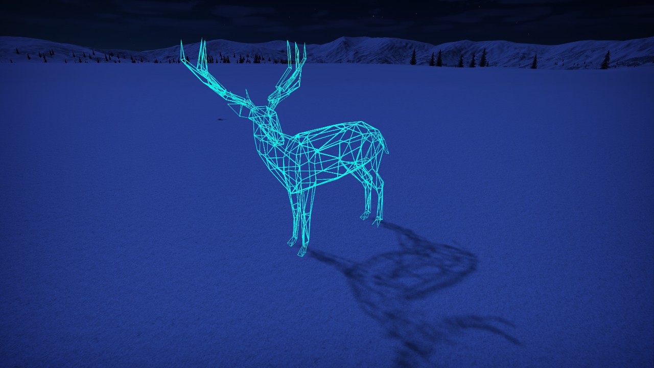 [Pix] Hologram - Deer Buck (Animated, Colorable & Lit)