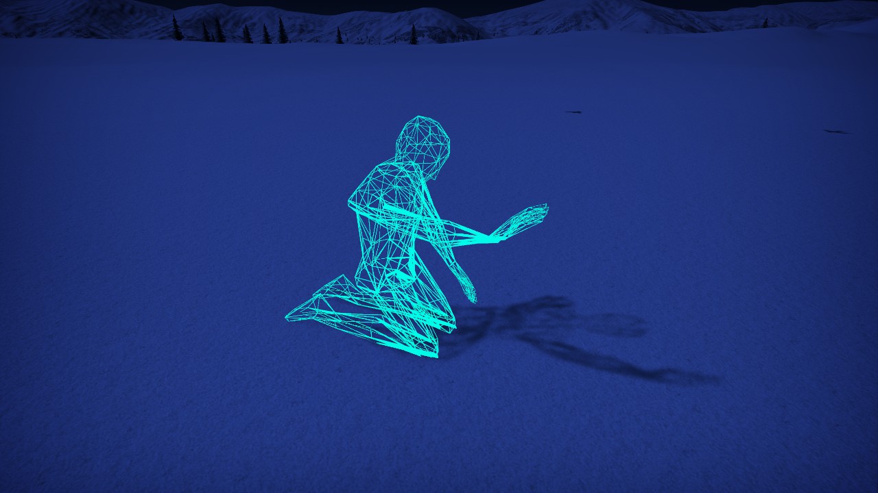 [Pix] Hologram - Human Begging (Animated, Colorable & Lit)