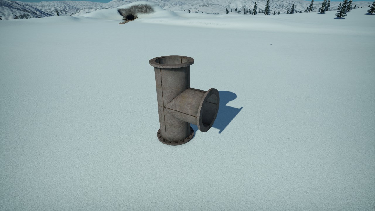 [Pix] Industrial Metal Pipe T-Junction 2x4m