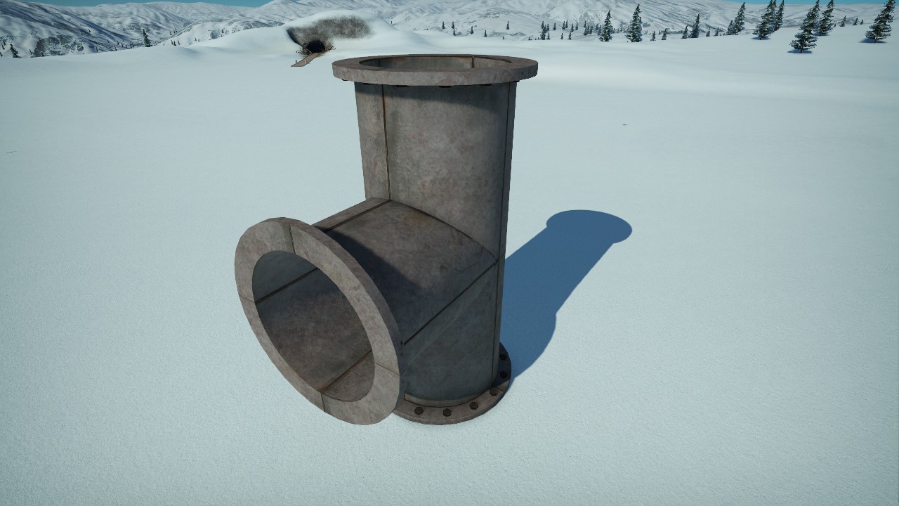 [Pix] Industrial Metal Pipe T-Junction 4x8m