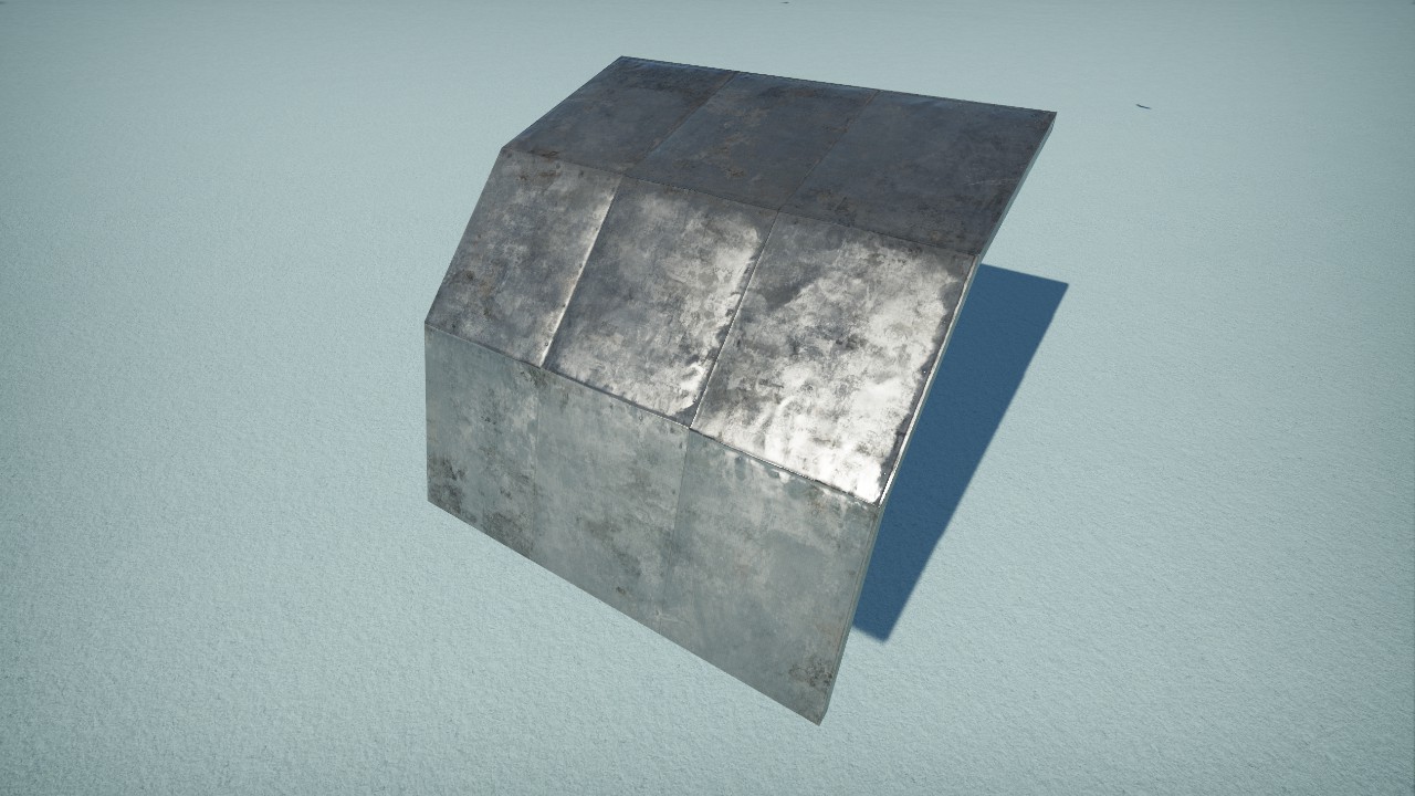 [Pix] Sci Fi Metal Plate Wall Curved (Non-Grid, Colorable)