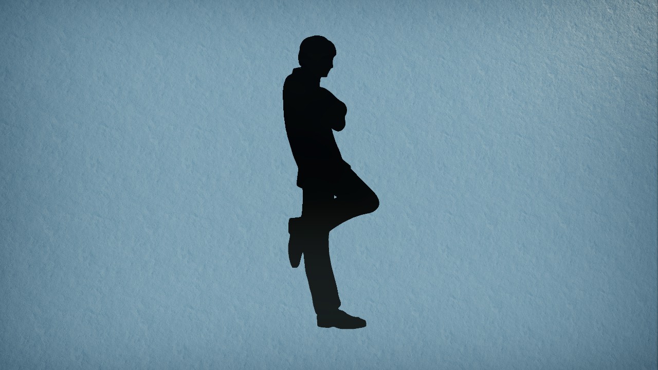 [Pix] Silhouette Leaning Man