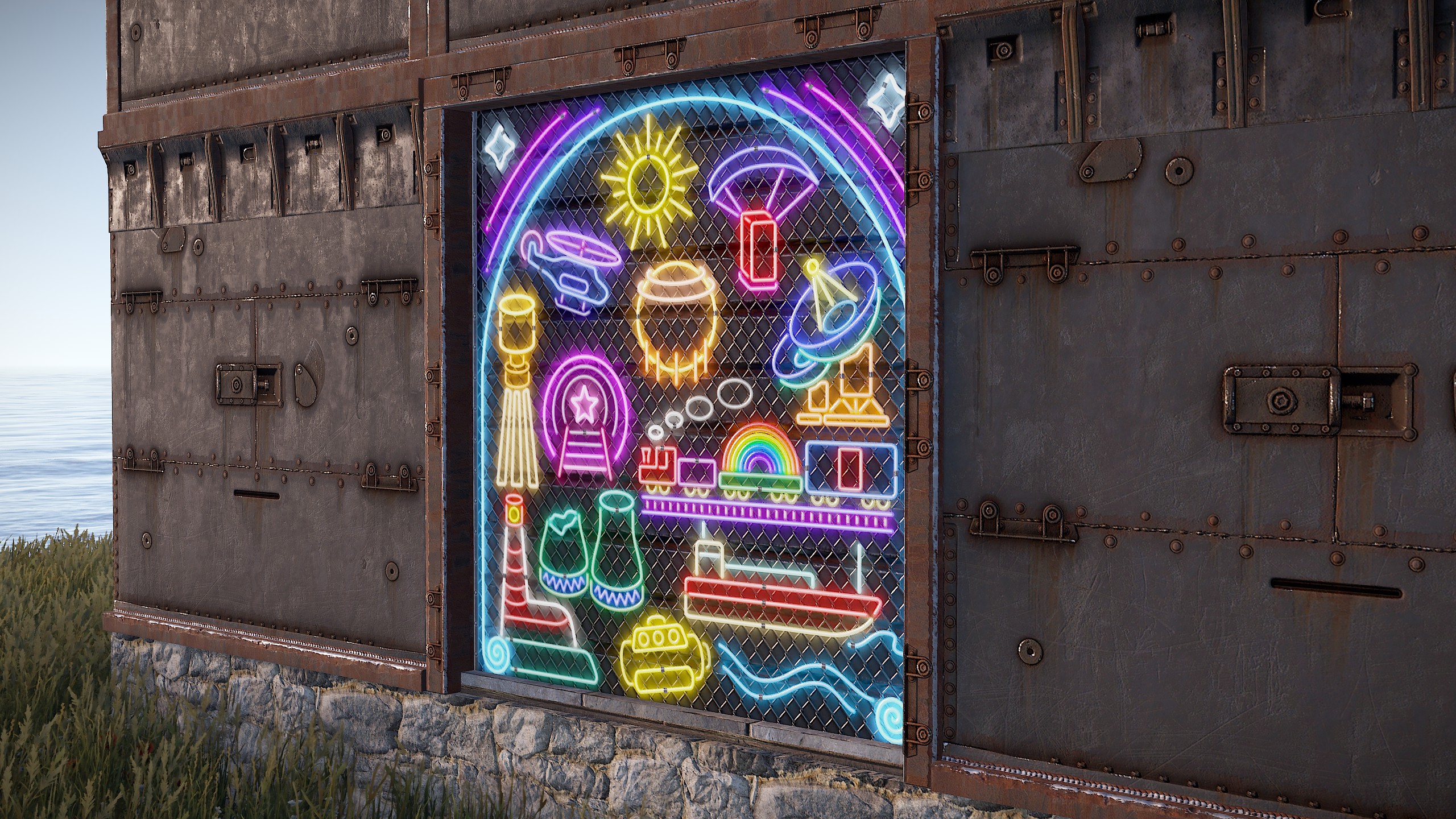 Neon Vibes Garage Door