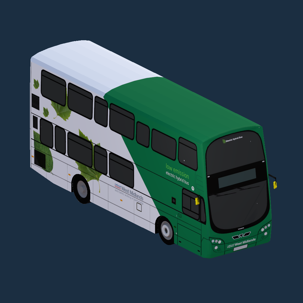 NXWM (Low Emission Electric Hybrid Bus Livery) B5LH Wright G2