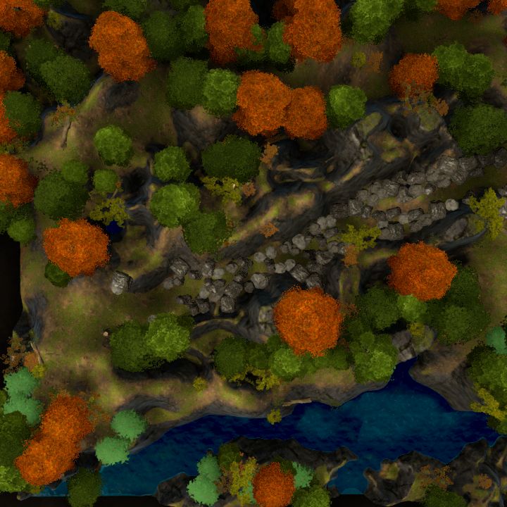 Rocky forest path