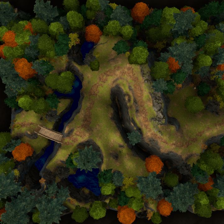 Winding road with bridge
