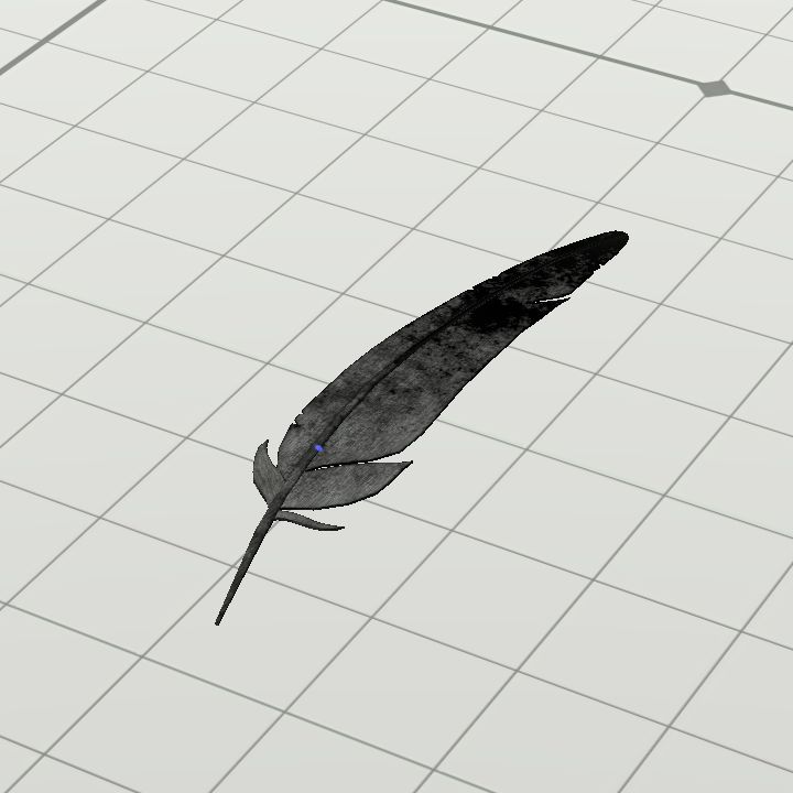 Feather, Black (Horizontal)