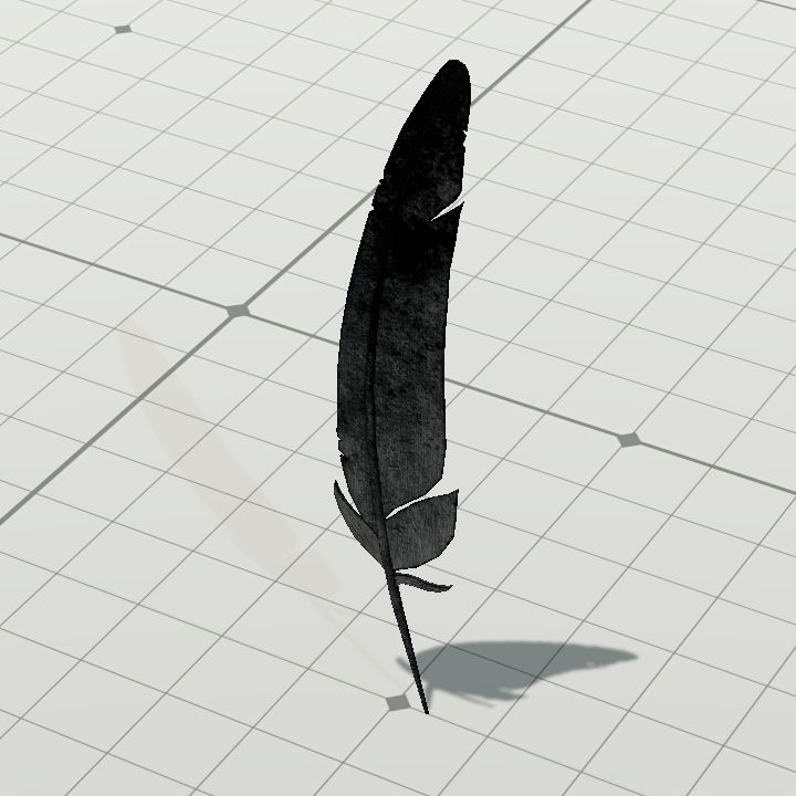 Feather, Black (Vertical)