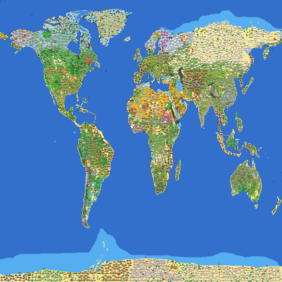 World Map with every country edited