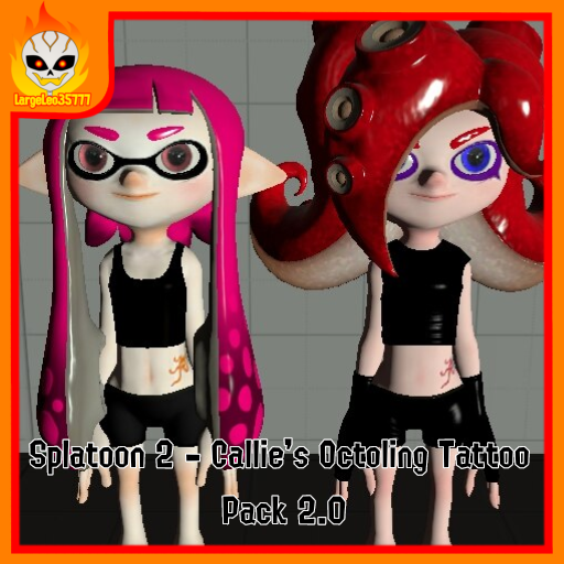 Splatoon 2 - Callie's Octoling Tattoo Pack 2.0 (Gmod Port)