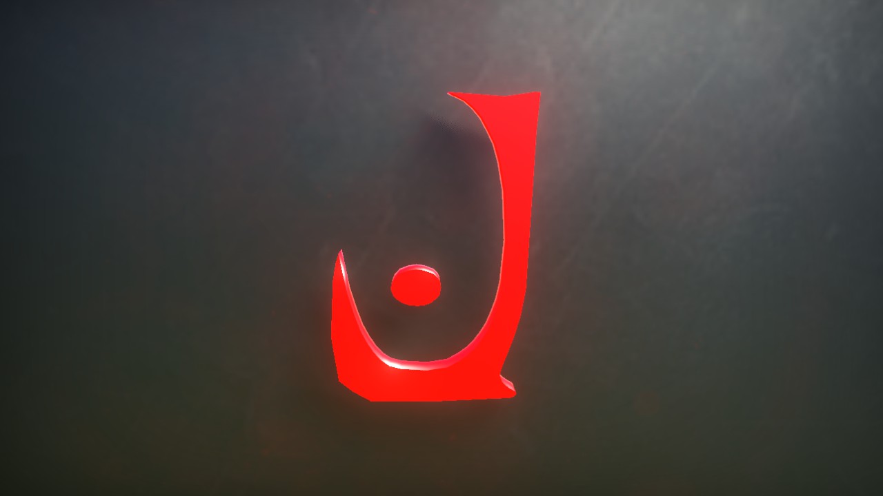 Daedra Font Letter U 1m Lit Flexicolor