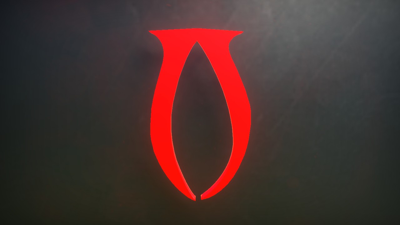 Daedra Font Letter V 1m Lit Flexicolor