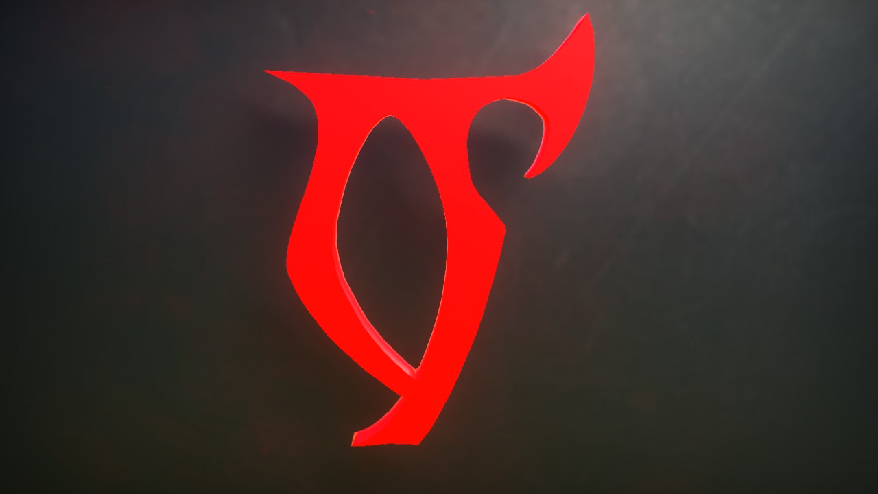 Daedra Font Letter W 1m Lit Flexicolor