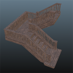 Balustrade Stair Right 5x4 (Old Wood)