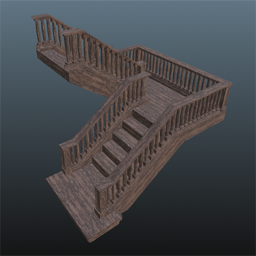 Balustrade Stair Left 5x4 New (Old Wood)