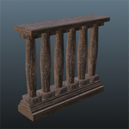 Balustrade 1m (Old Wood)