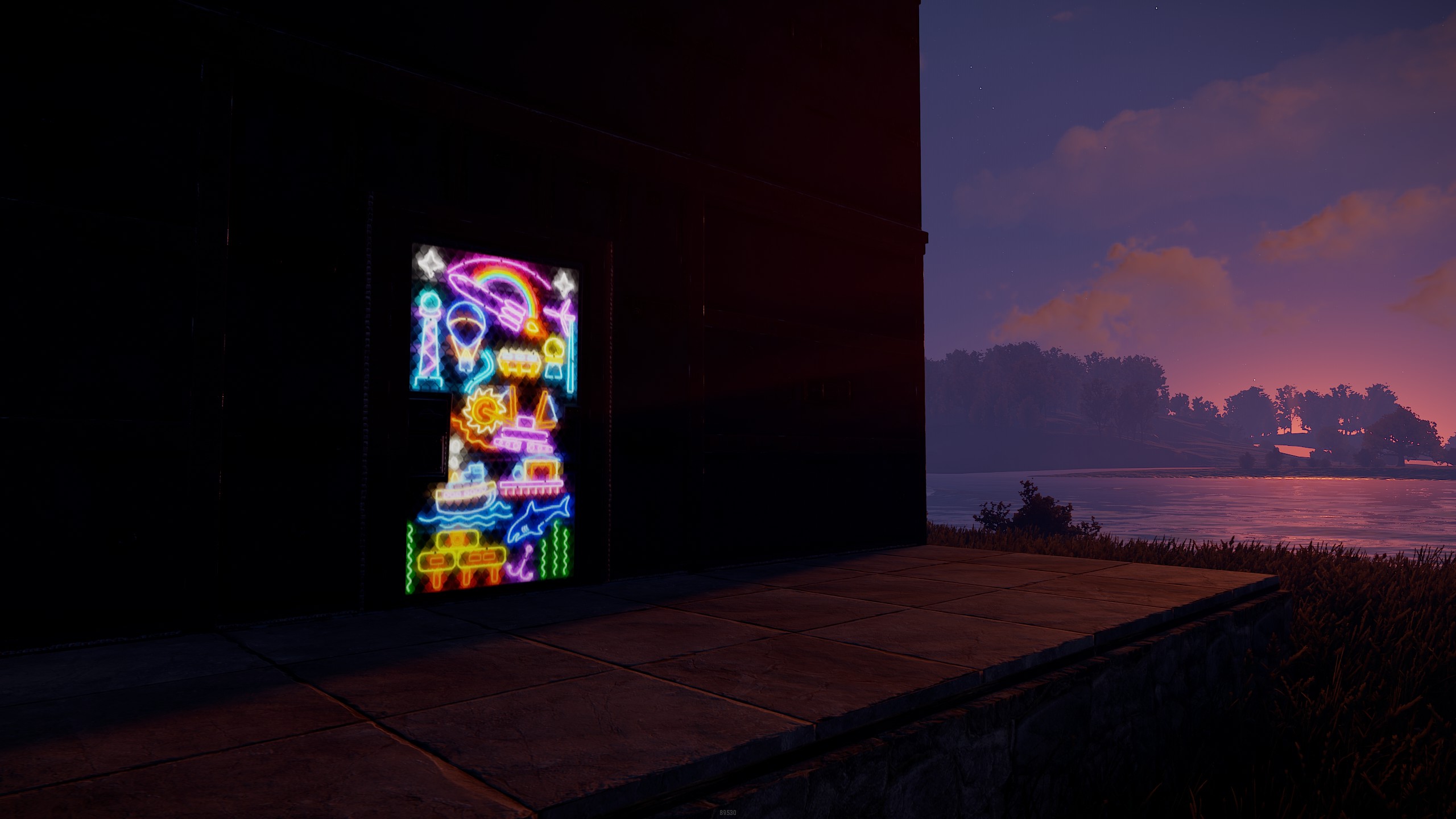 Neon Vibes Sheet Metal Door