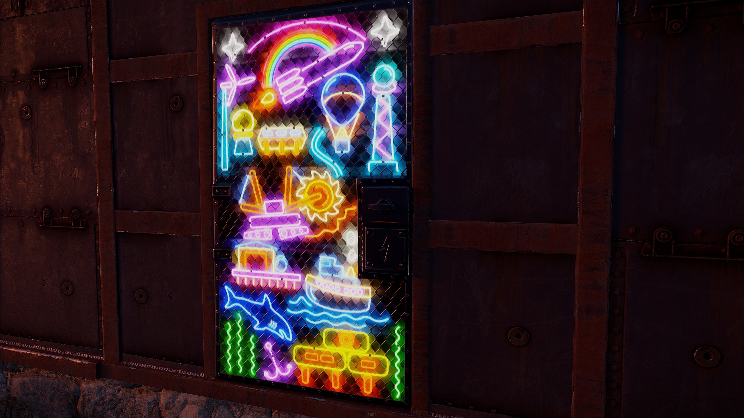 Neon Vibes Sheet Metal Door