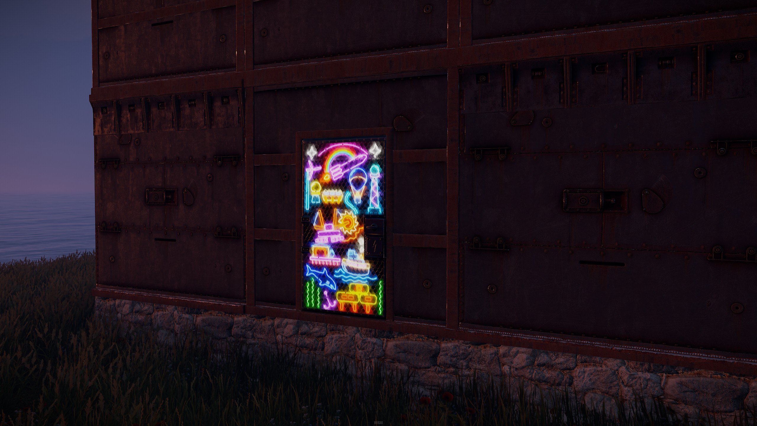 Neon Vibes Sheet Metal Door
