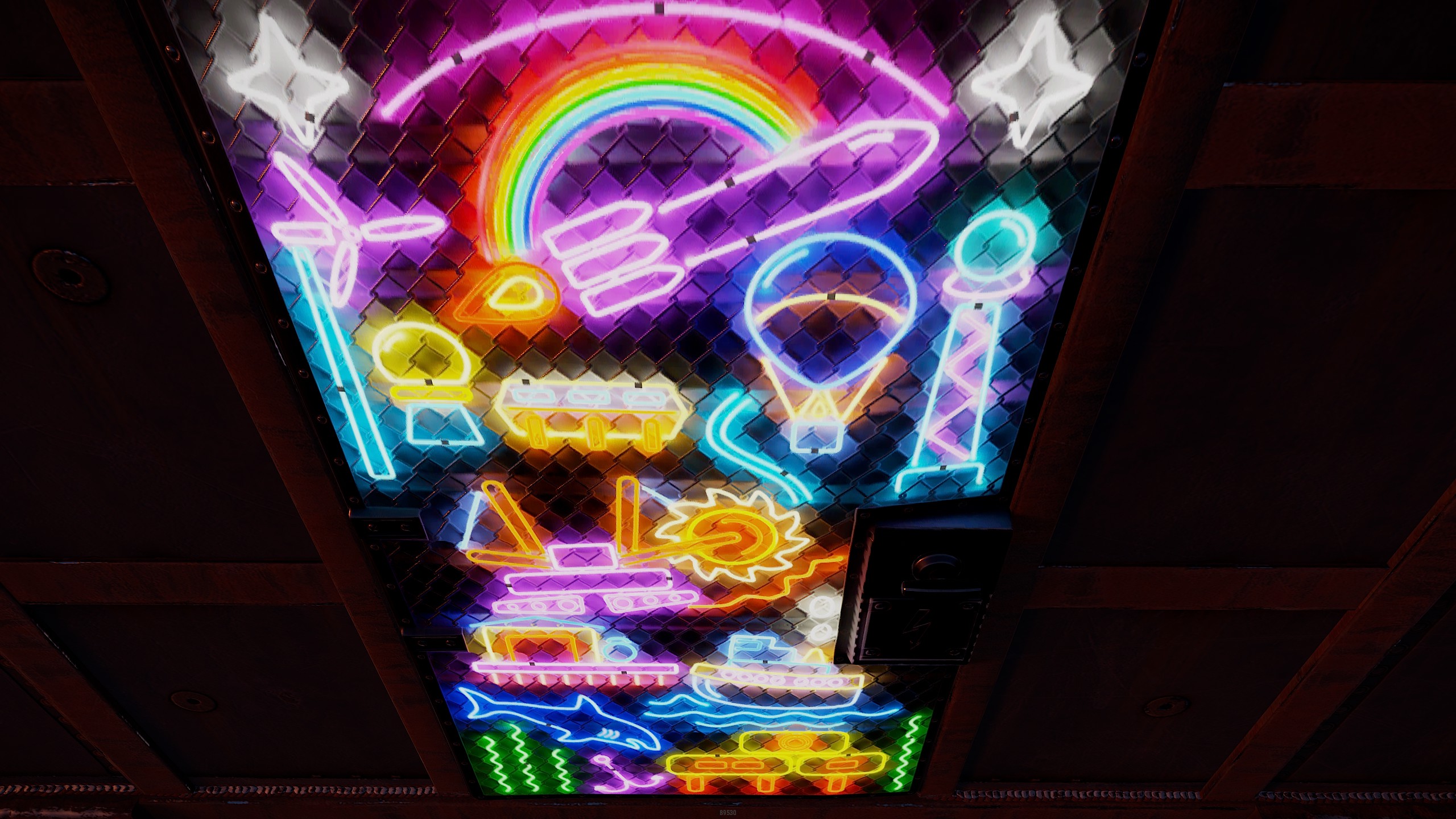 Neon Vibes Sheet Metal Door