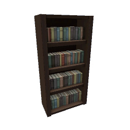 TS4 Sectional bookcase, full - dark wood - 1