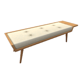 TS4 Modern ottoman - natural white