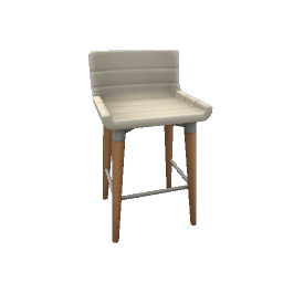 TS4 Cushioned bar chair - natural white