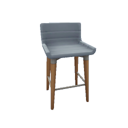 TS4 Cushioned bar chair - blue