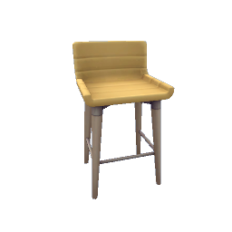 TS4 Cushioned bar chair - yellow
