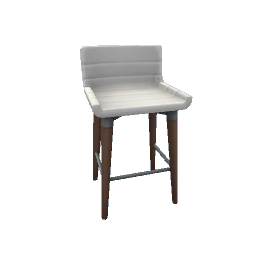 TS4 Cushioned bar chair - white