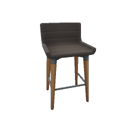 TS4 Cushioned bar chair - black