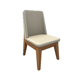 TS4 Cushioned dining chair - natural white