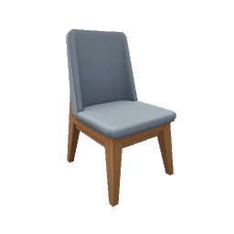 TS4 Cushioned dining chair - blue
