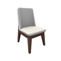 TS4 Cushioned dining chair - white